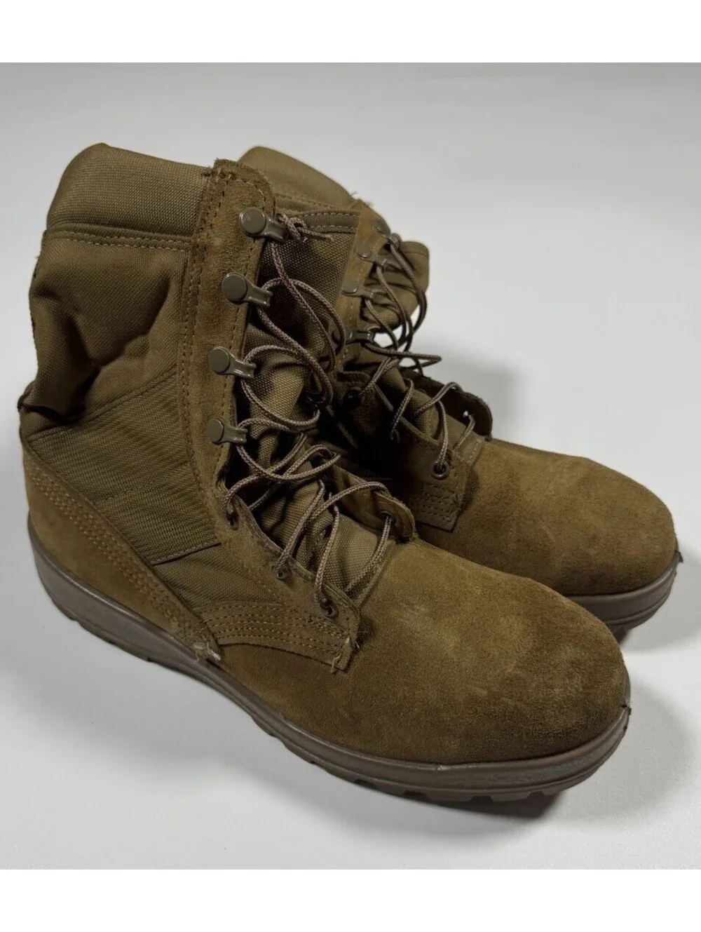 Belleville AFSTC Military Boots 10R Steel Toe Vibram USA Coyote Brown
